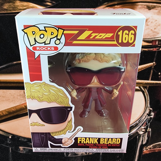 Frank beard funko # 166 (nib)
brand new drummer of zz top frank beard funko pop. pop has frank with drum sticks in hand. pop has a small zz top drum kit included. pop has a few lite scratches and will be shipped in a compatible pop protector.