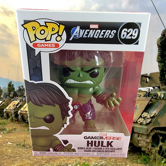 Hulk funko # 629 (nib)
brand new gamerverse marvel avengers hulk. pop has Hulk in metallic green. pop is in near perfect condition and will be shipped in a compatible pop protector.