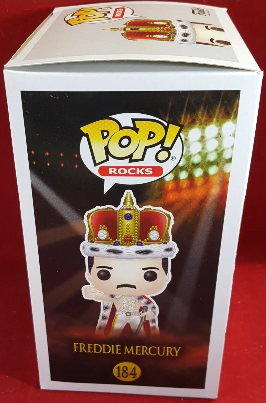 Freddie mercury as king # 184 funko (nib)
Freddie mercury of queen in his king costume. Pop is in near perfect condition. Item will be shipped in a compatible pop protector.
