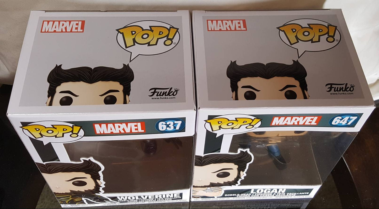 Wolverine Logan funko set # 637 and # 647 from Marvel