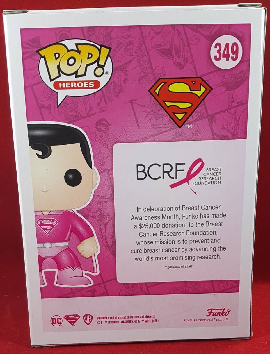 Breast Cancer Awareness Month DC Superman Funko # 349