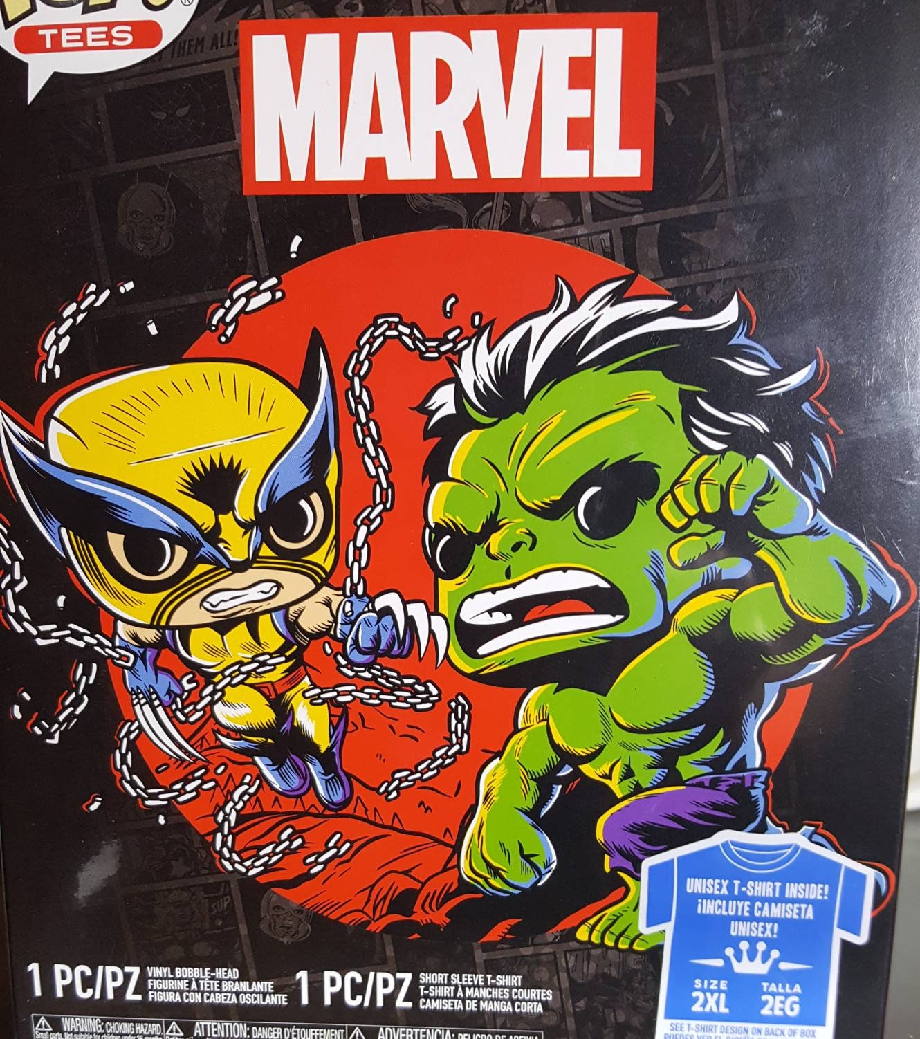 New Marvel xxl pop tee set. includes metallic Wolverine Target Exclusive
