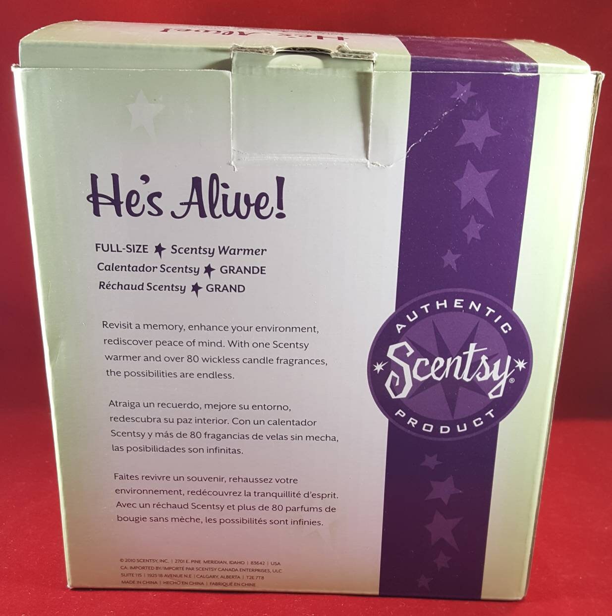 He's Alive! Full size Scentsy Warmer only used for demo.