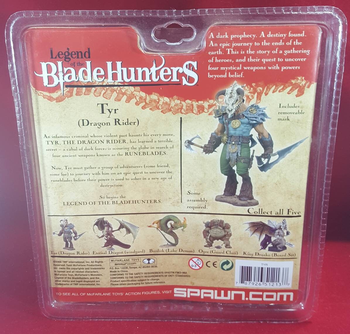 Mcfarlane fantasy series ty legends of the blade hunters (nib)