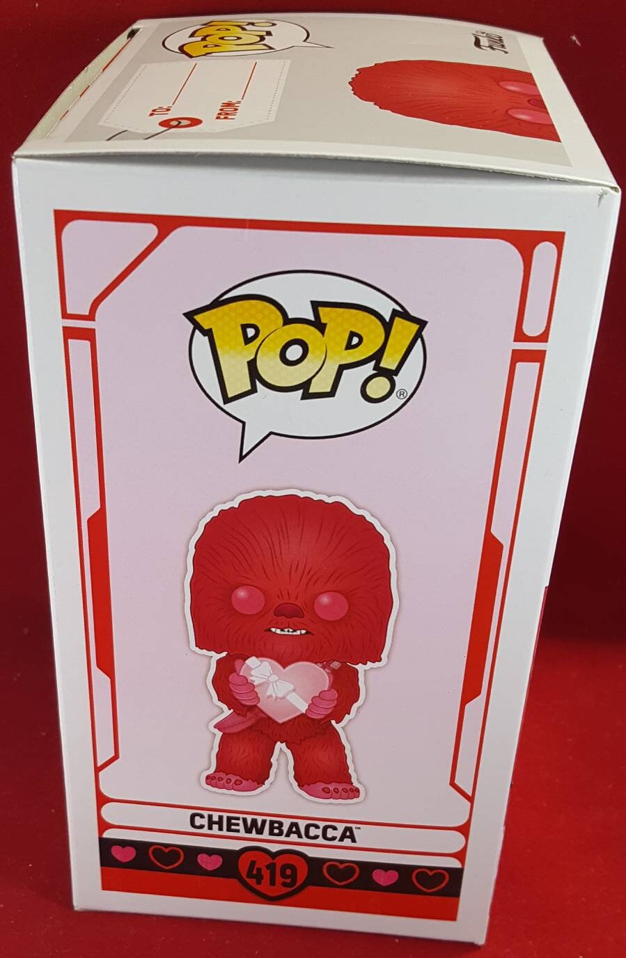 Chewbacca Valentine's Funko # 419 Star Wars Pop (nib)