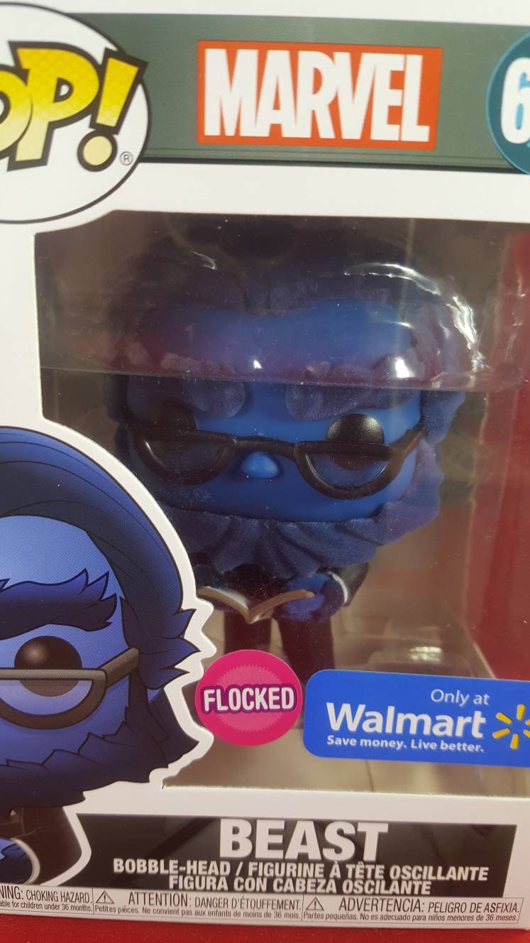 Marvel flocked beast Wal-Mart exclusive 643 (nib)