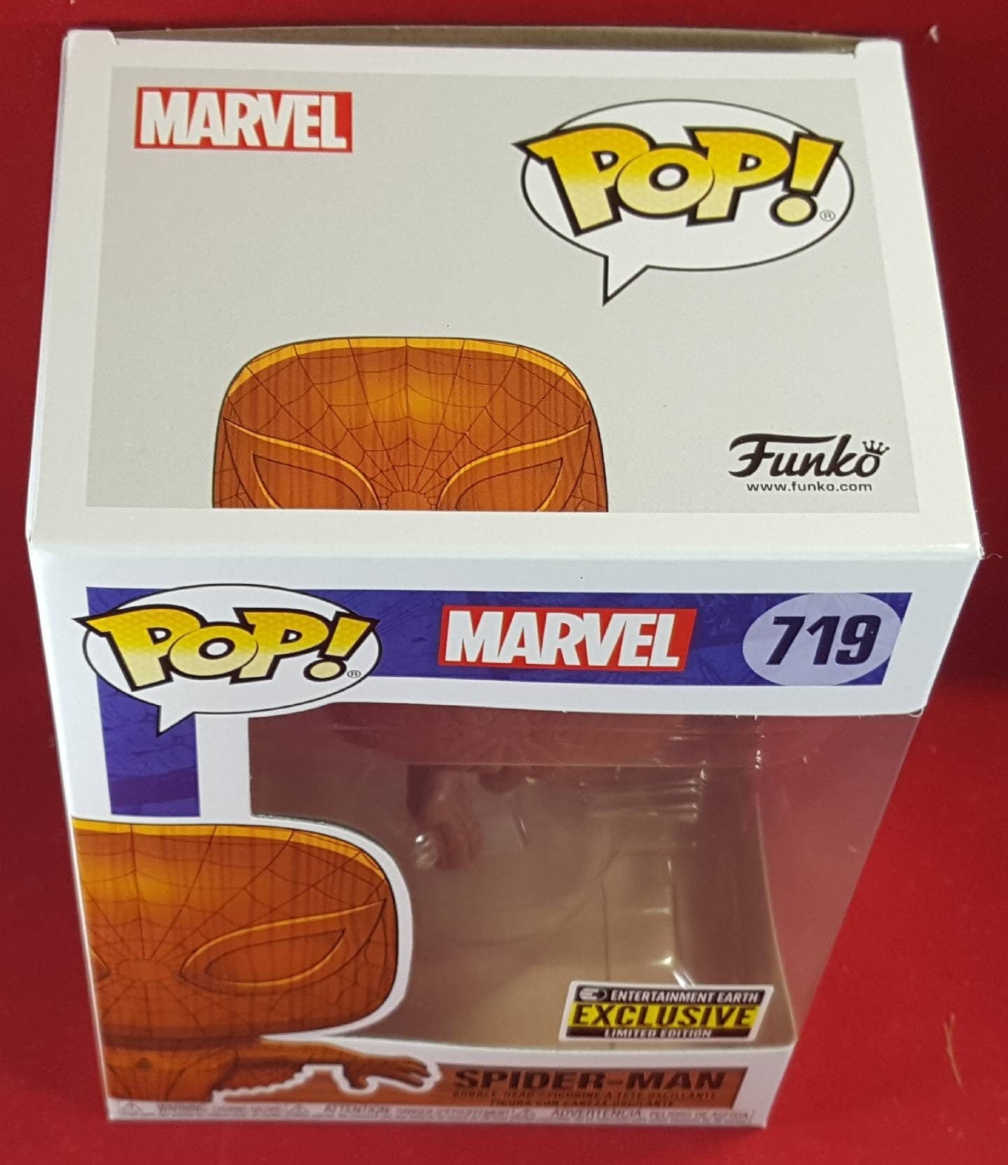 Entertainment earth exclusive Spider-Man Funko pop 719