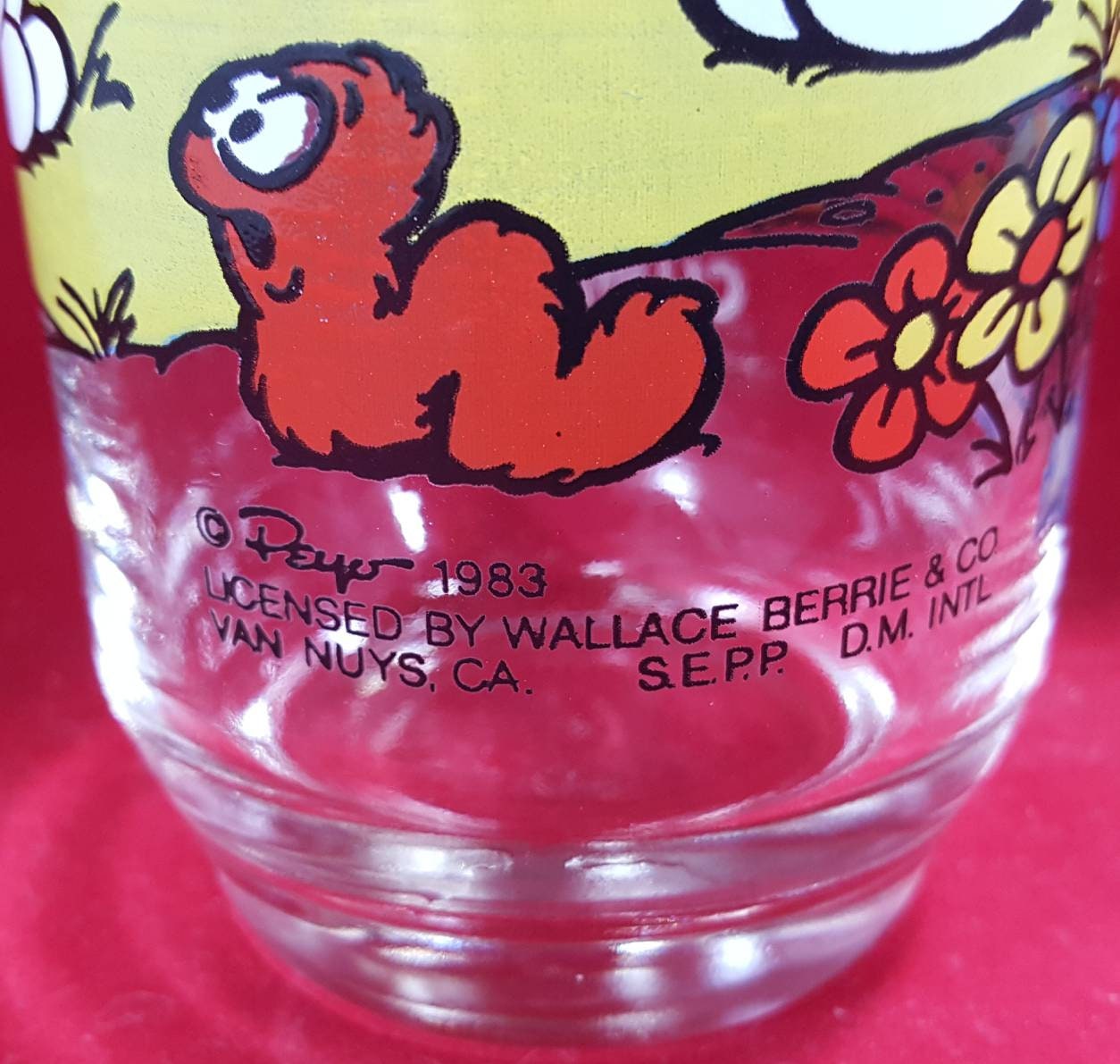 Clumsy smurf Hardees 12 ounce glass