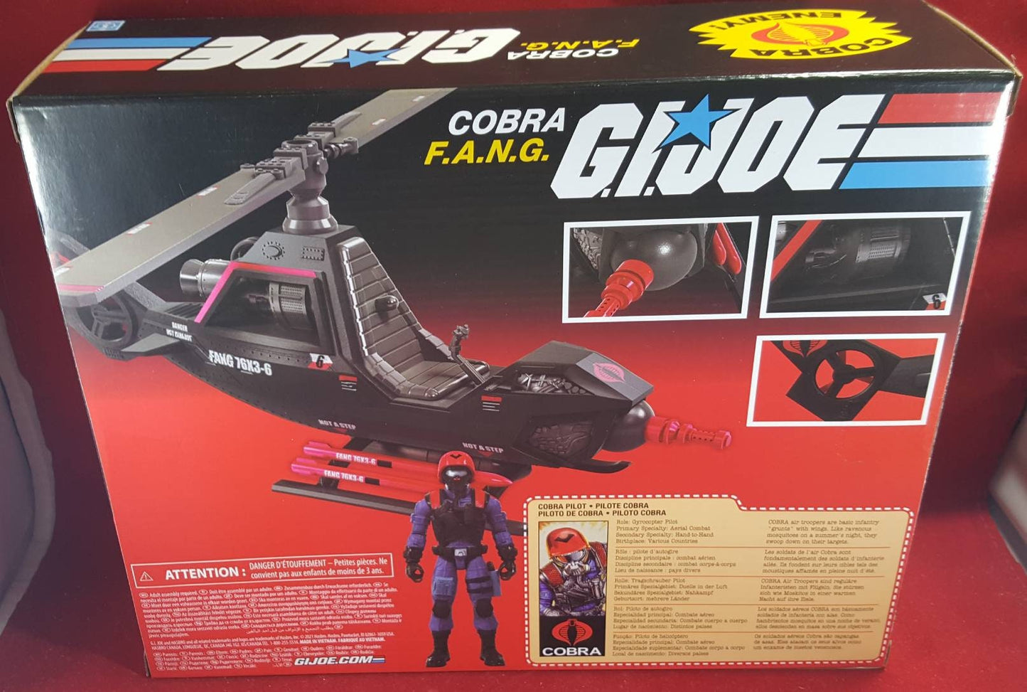 G.i. joe cobra f.a.n.g. reproduction with figure (nib)