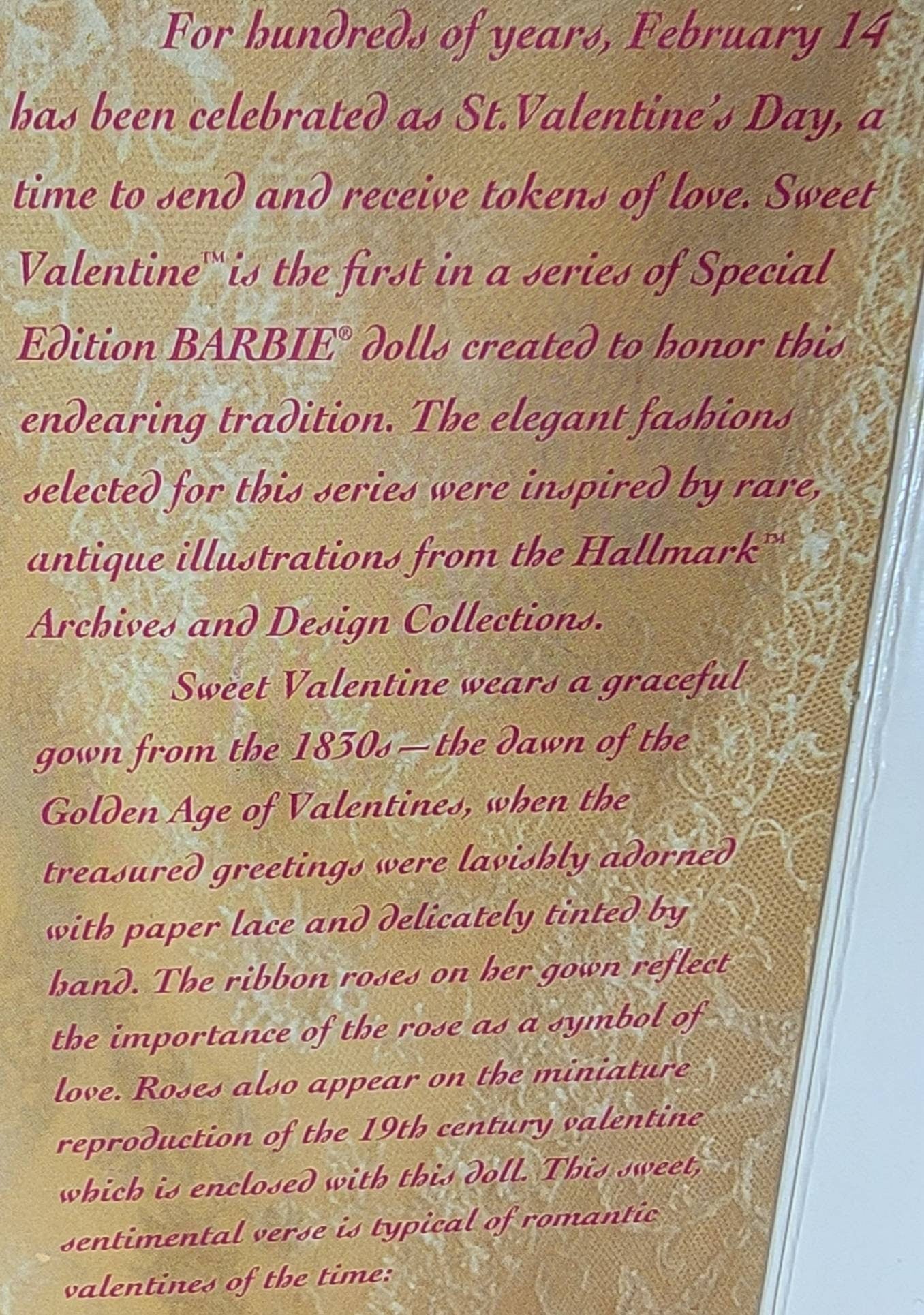 Sweet valentine barbie 1995 (nib)