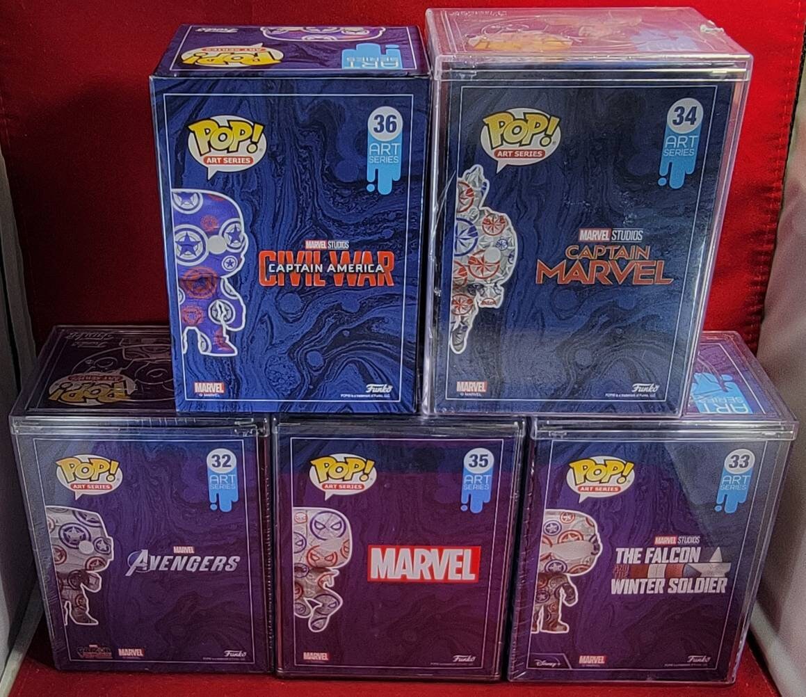 Target funko marvel art exclusive set (nib)