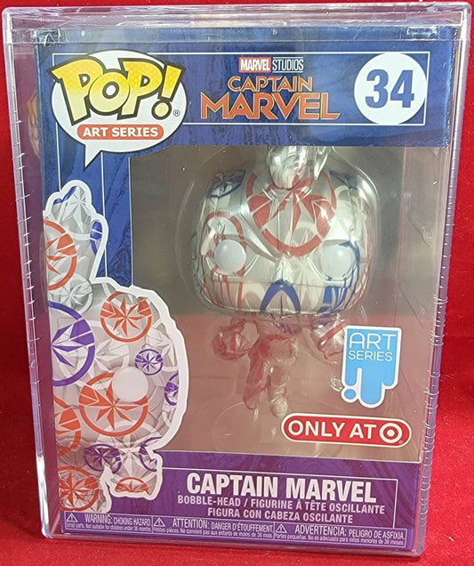 Captain marvel target exclusive art series Funko pop # 34 (nib)