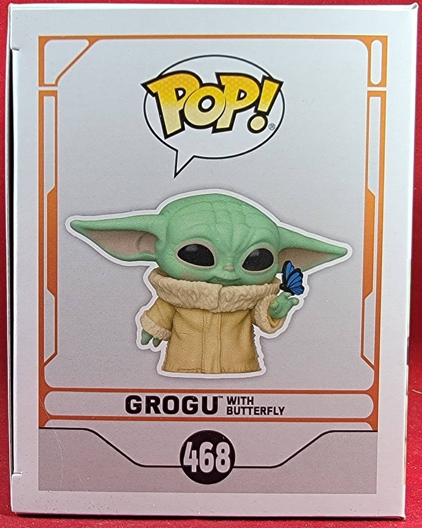 Grogu with butterfly gamestop exclusive funko # 468 (nib)