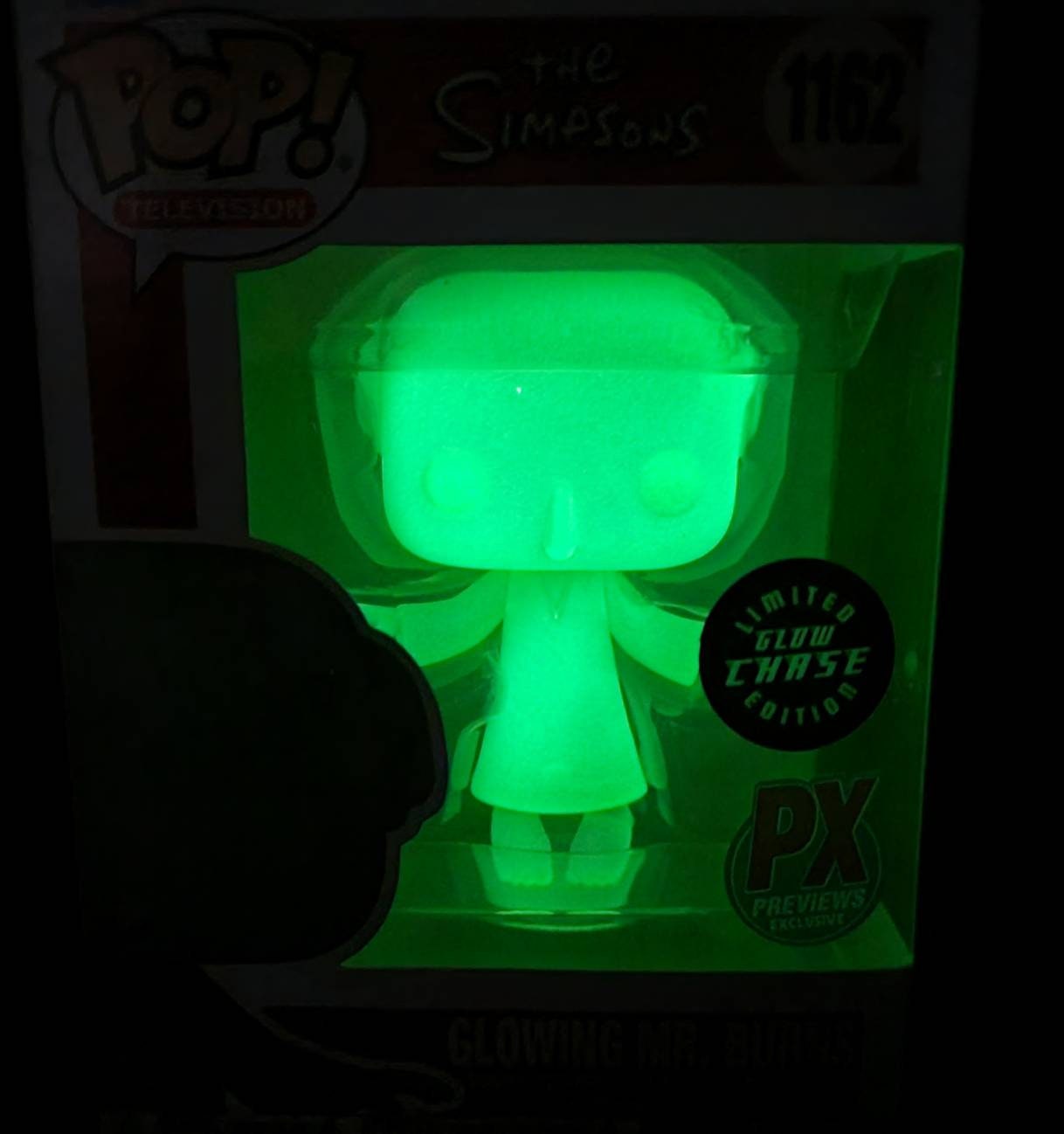 Simpson's glowing Mr. Burns chase px funko # 1162 (nib)