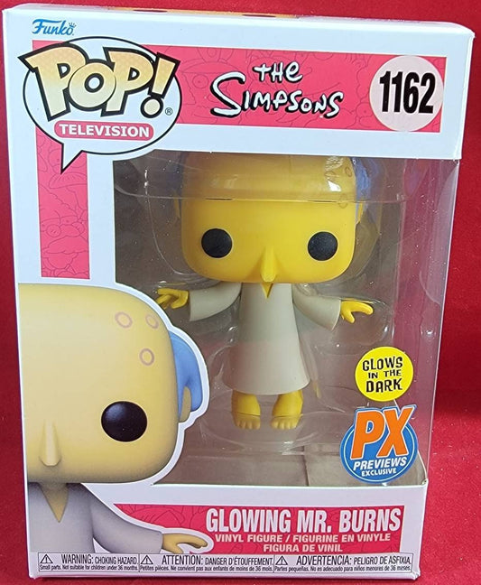 Simpson's glowing Mr. Burns px funko # 1162 (nib)