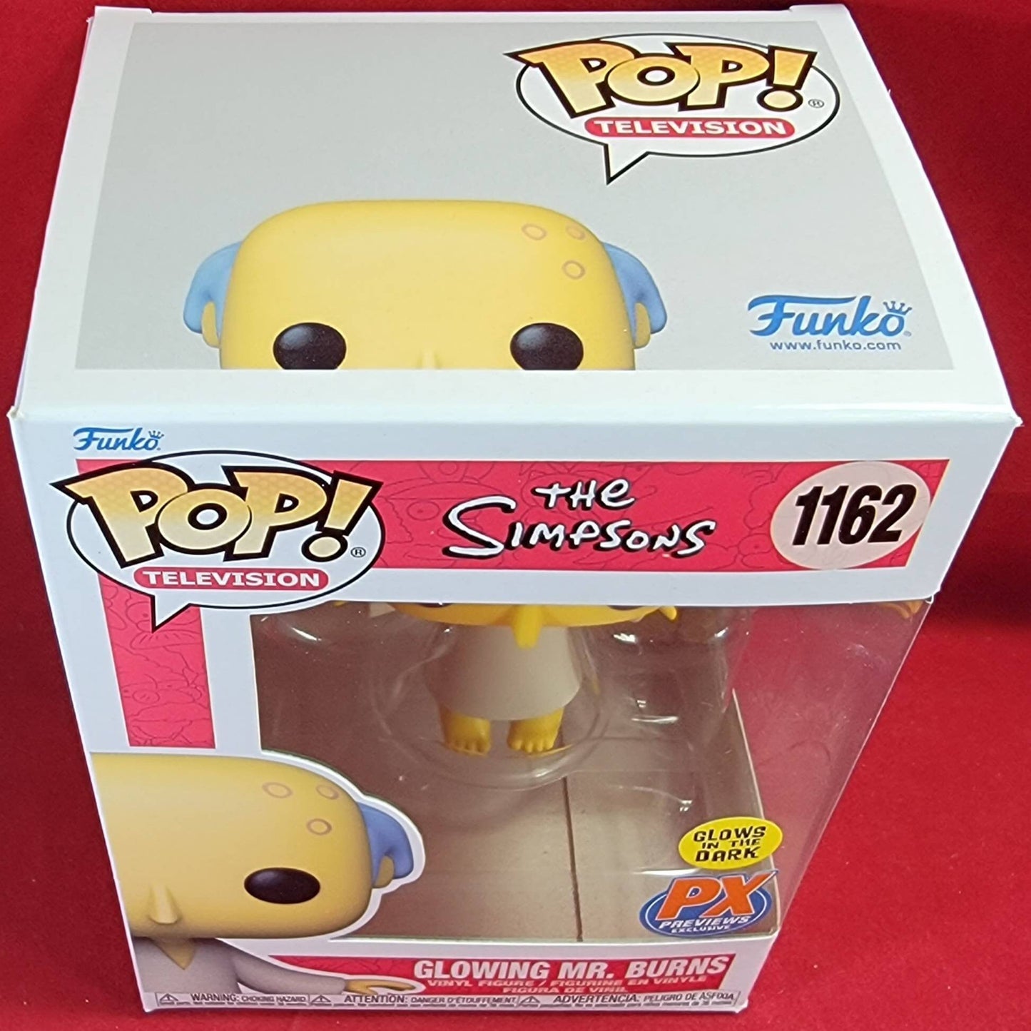 Simpson's glowing Mr. Burns px funko # 1162 (nib)