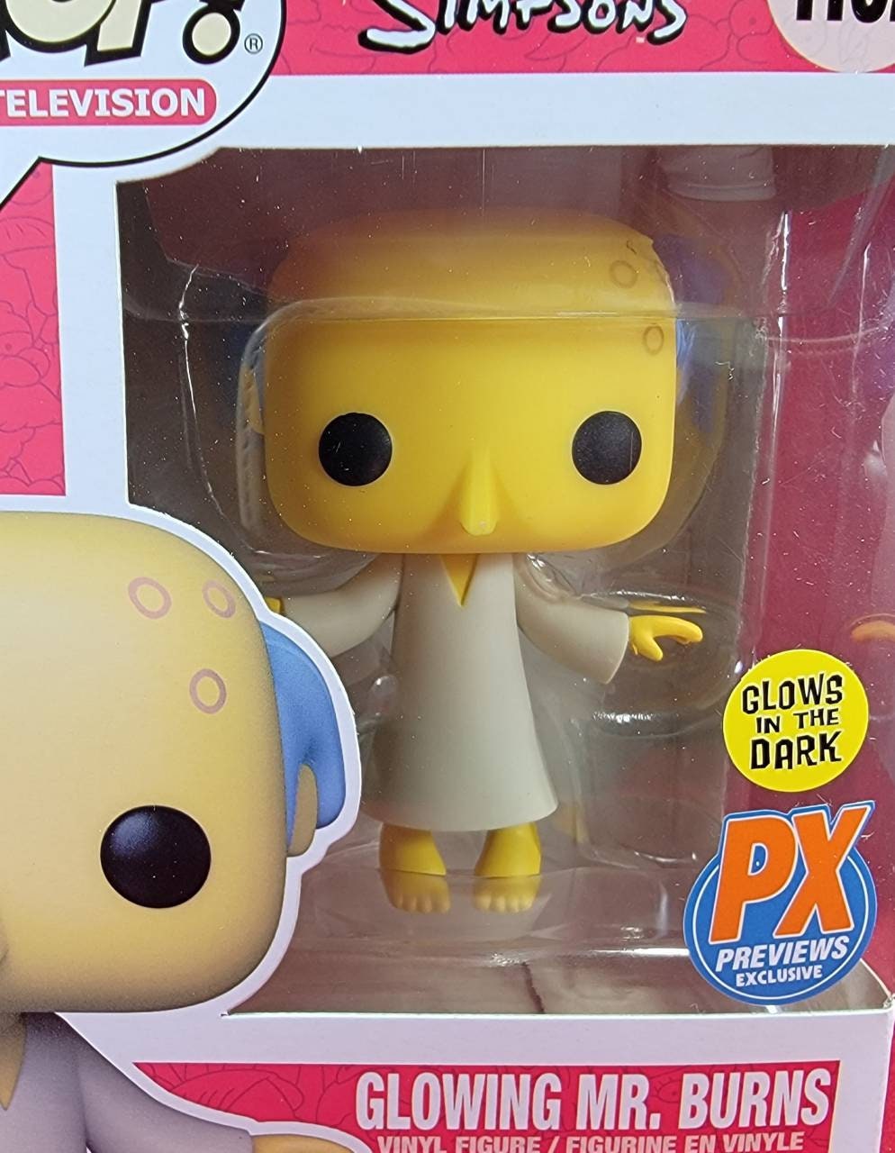 Simpson's glowing Mr. Burns px funko # 1162 (nib)