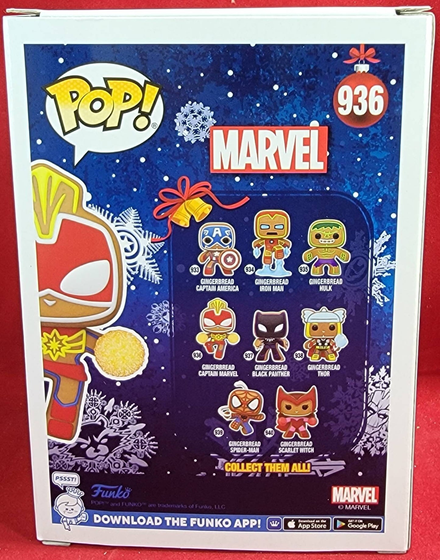 Gingerbread captain marvel funko # 936 (nib)