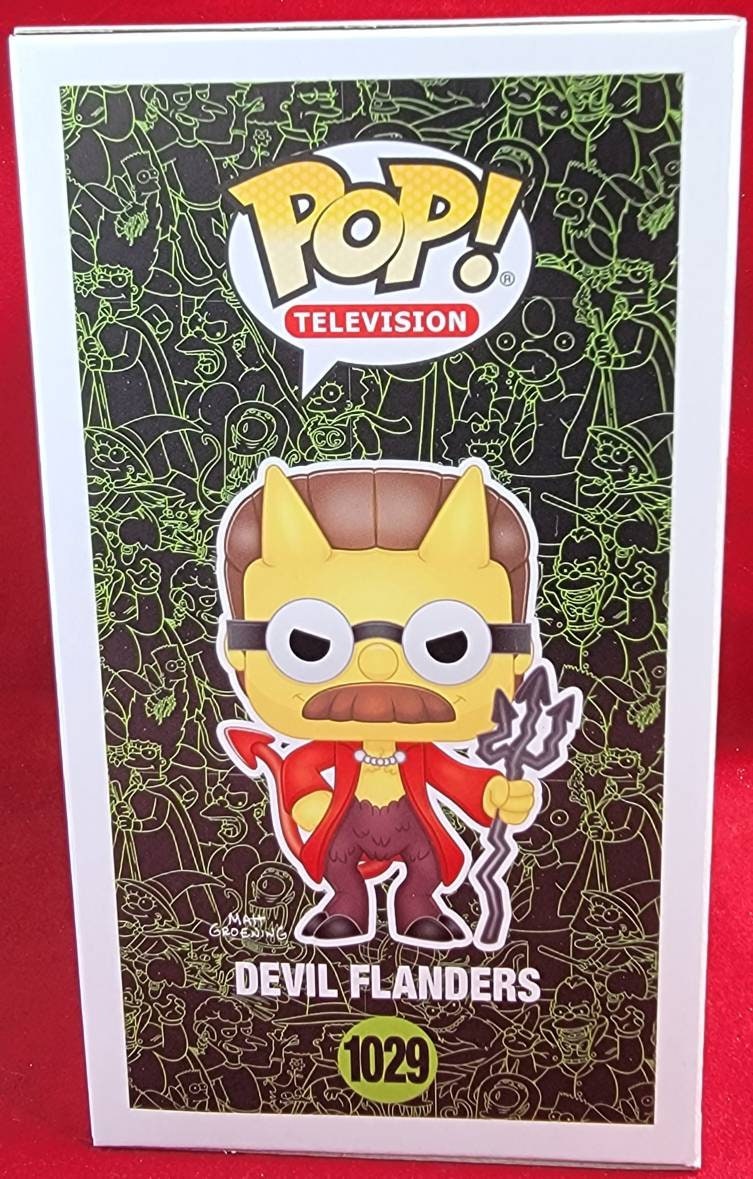 Simpson's devil flanders glow in the dark exclusive funko # 1029 (nib)
