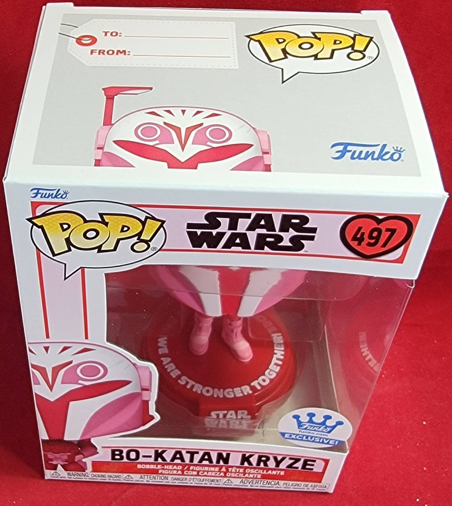 Bo-katan kryze Valentines Funko # 497 Star Wars Pop (nib)