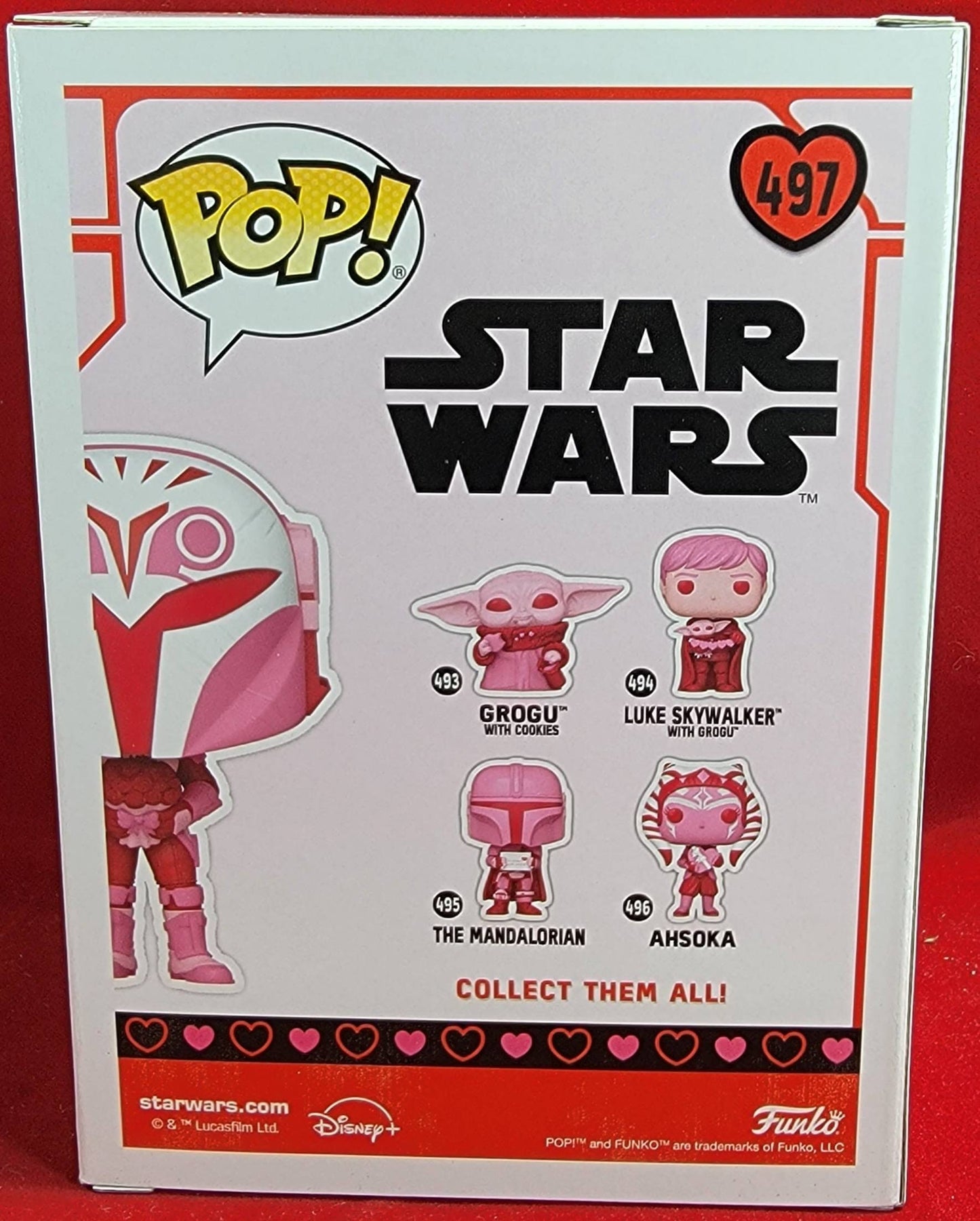 Bo-katan kryze Valentines Funko # 497 Star Wars Pop (nib)
