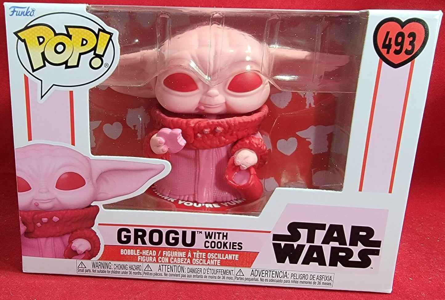 The grogu Mandalorian Funko # 493 Star Wars Pop