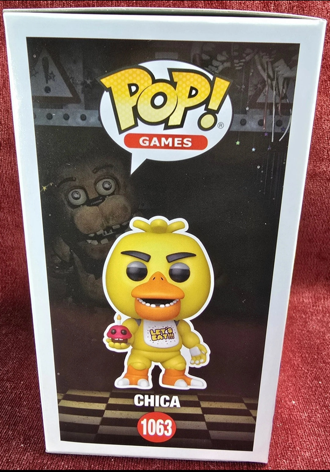 Funko Pop! Vinyl:  Chica # 1063 (Nib)
With pop protector