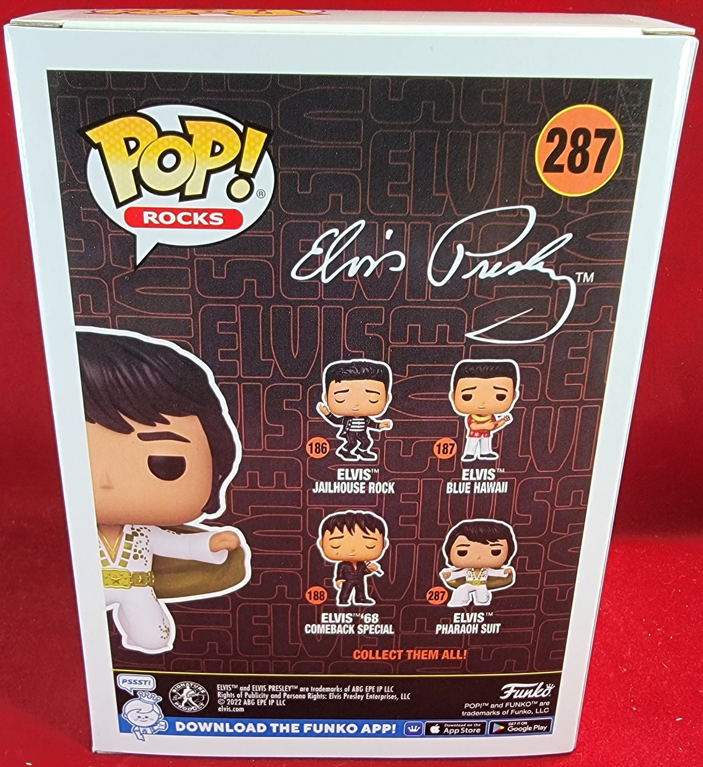 Elvis pharaoh suit funko # 287 (nib)