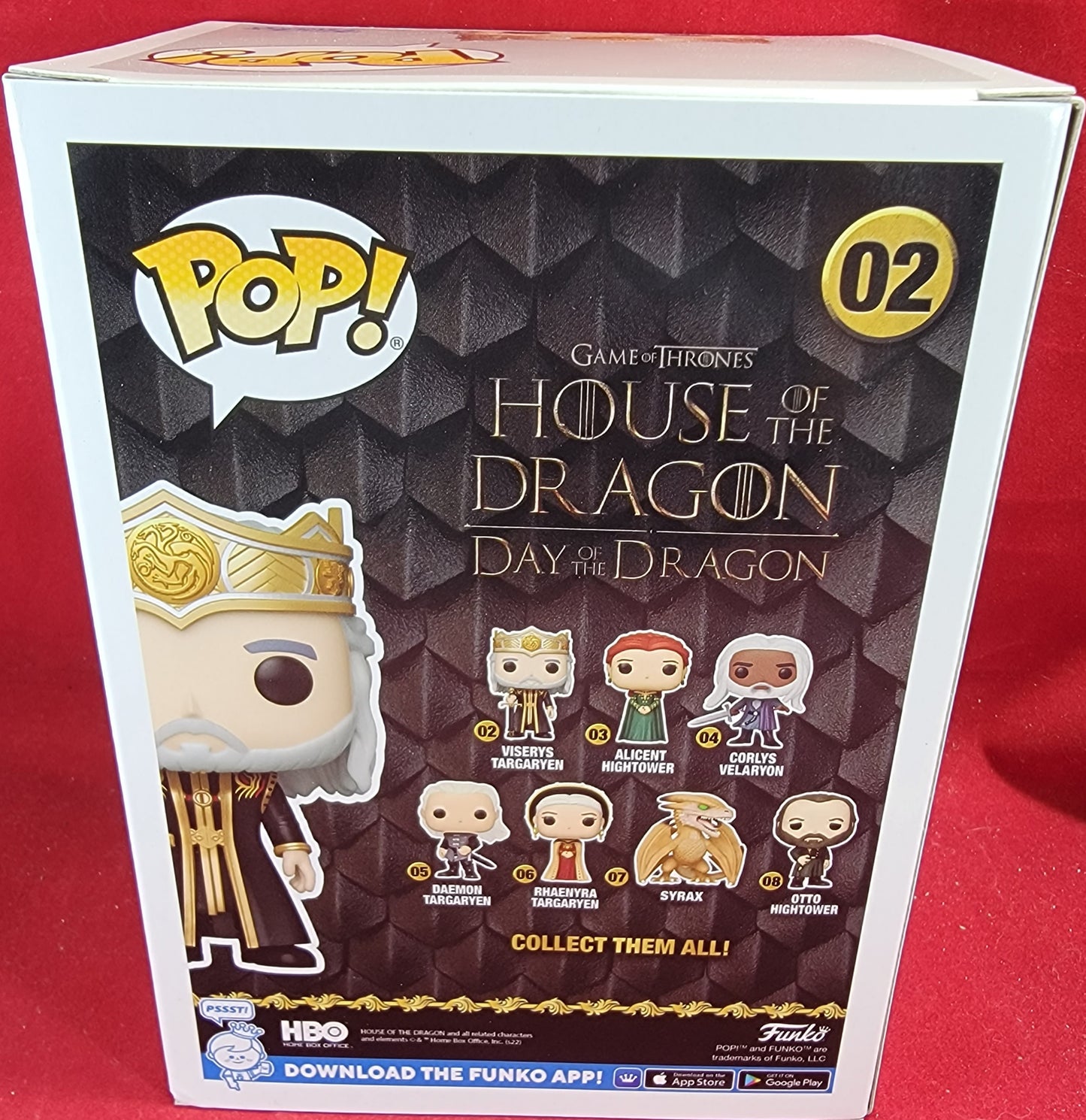 Viserys targaryen funko # 02 (nib)