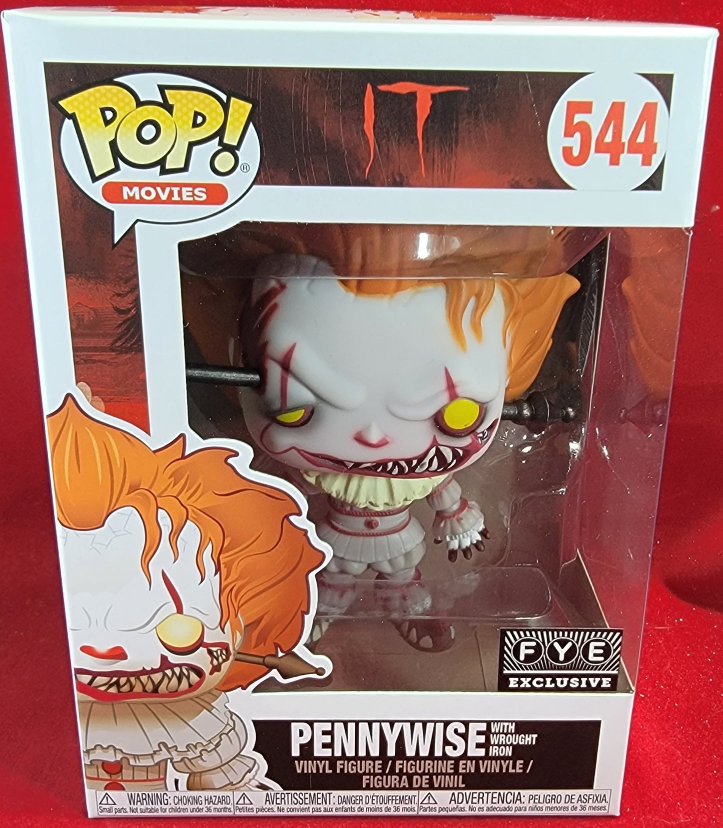 Pennywise with wrought iron fye exclusive funko # 544 (nib)