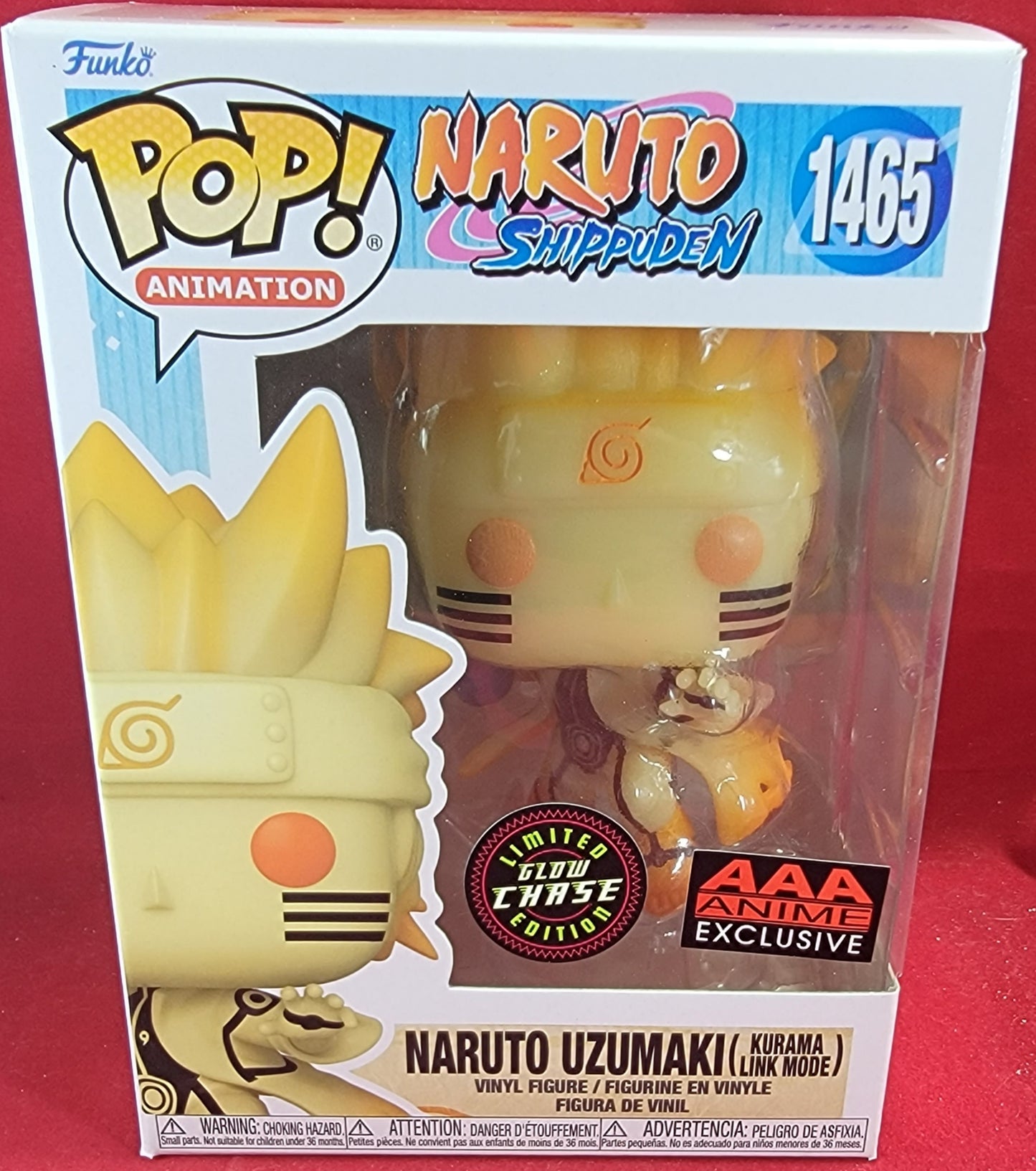 Naruto uzumaki (kurama link mode) chase aaa anime exclusive # 1465 (nib)