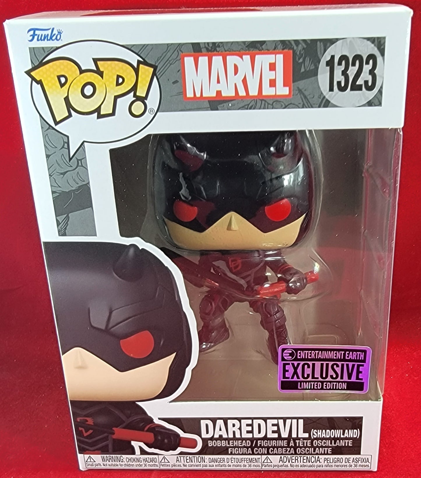 Daredevil in shadowland entertainment earth exclusive funko # 1323