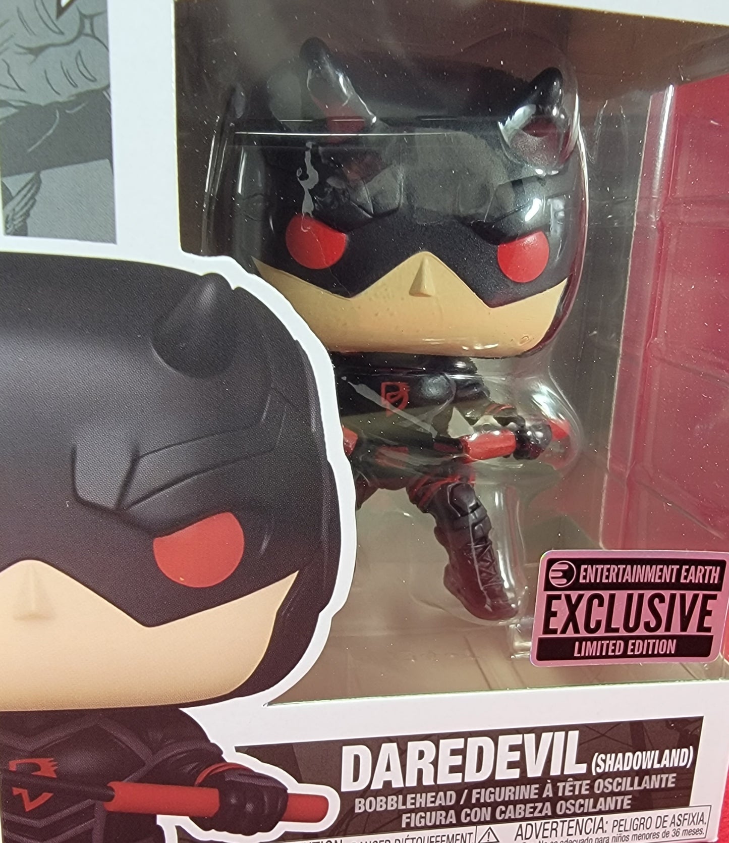Daredevil in shadowland entertainment earth exclusive funko # 1323