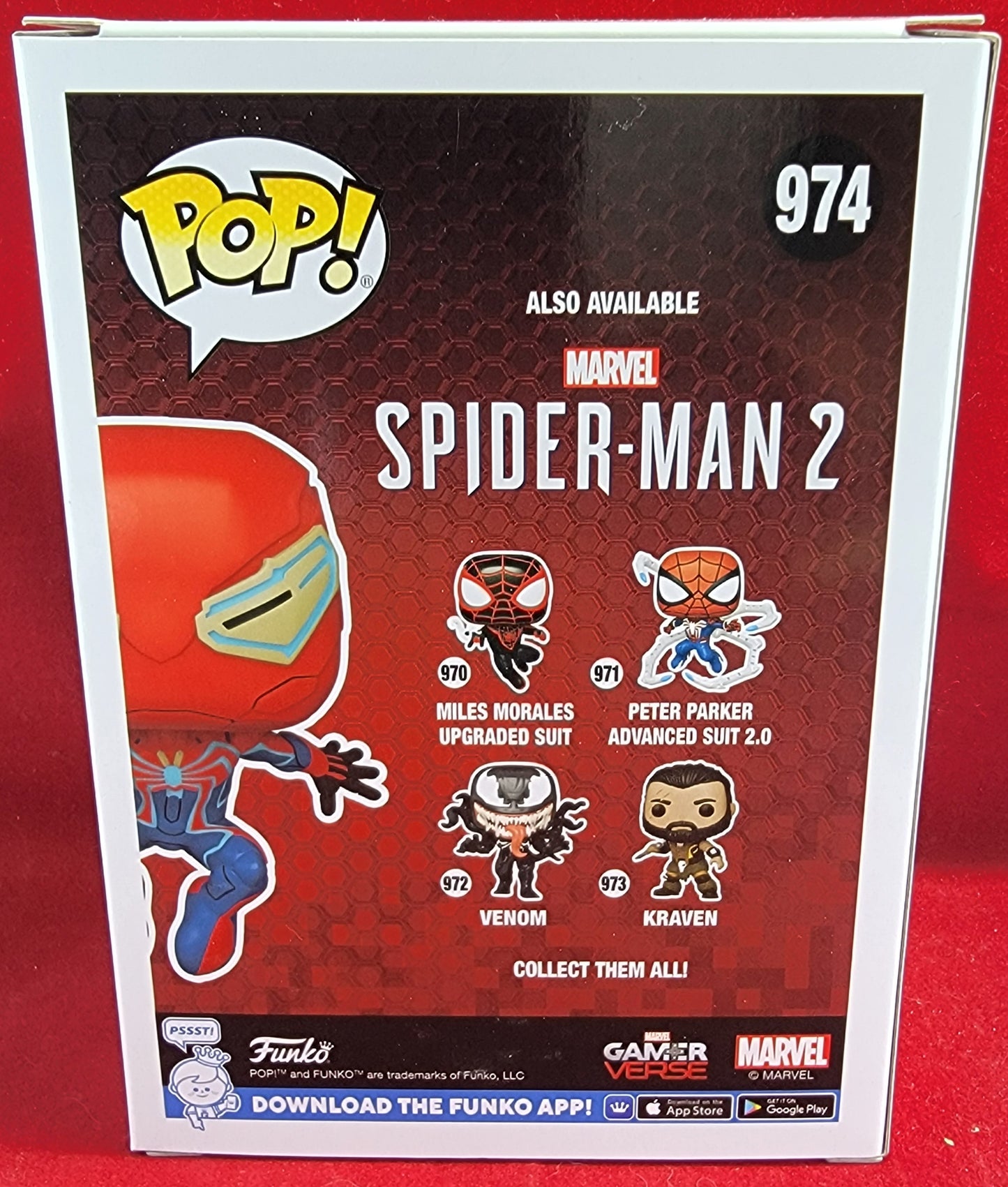 Peter parker velocity suit funko # 974 (nib)
With pop protector