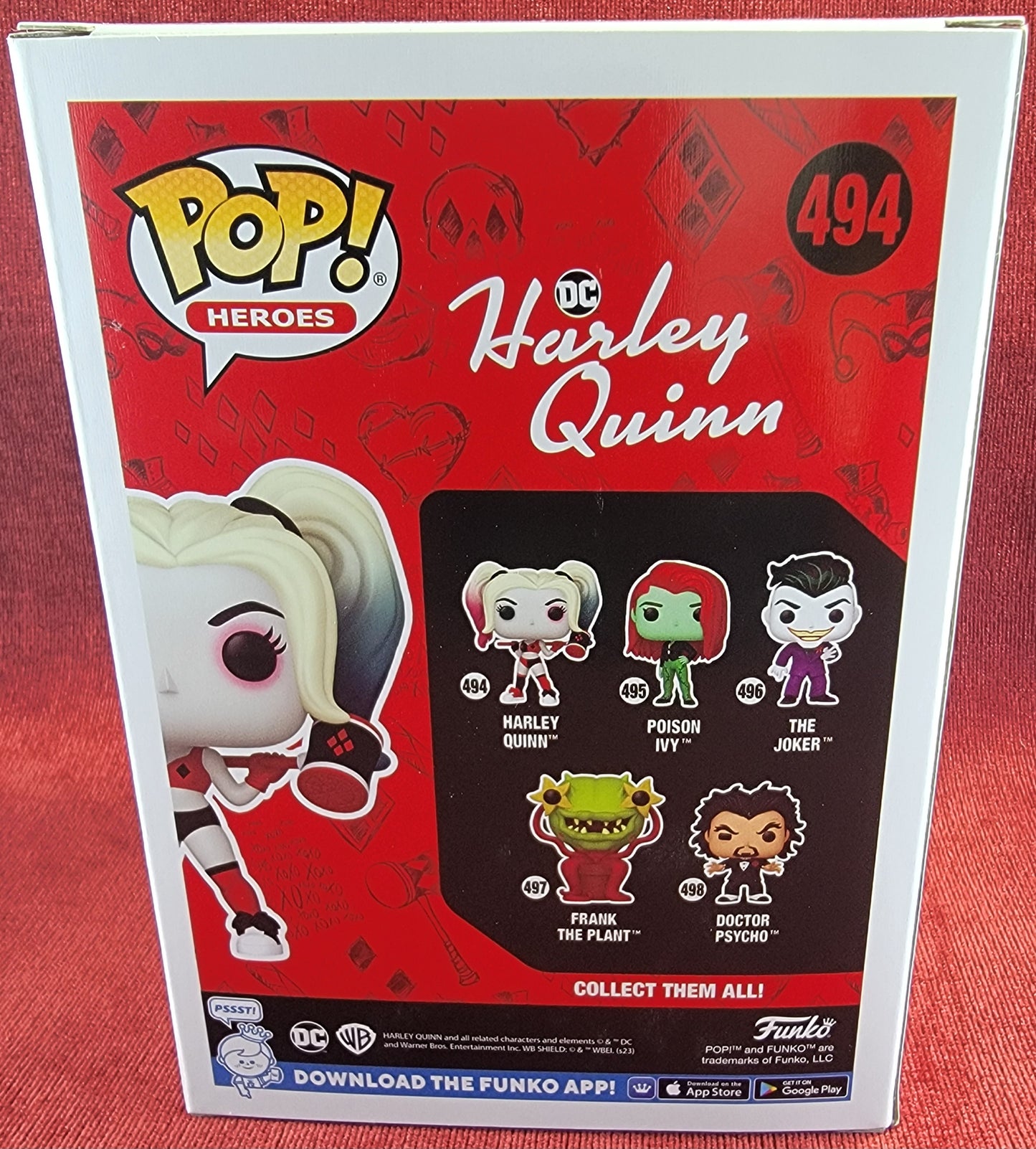 Harley quinn funko # 494 (nib)
With pop protector