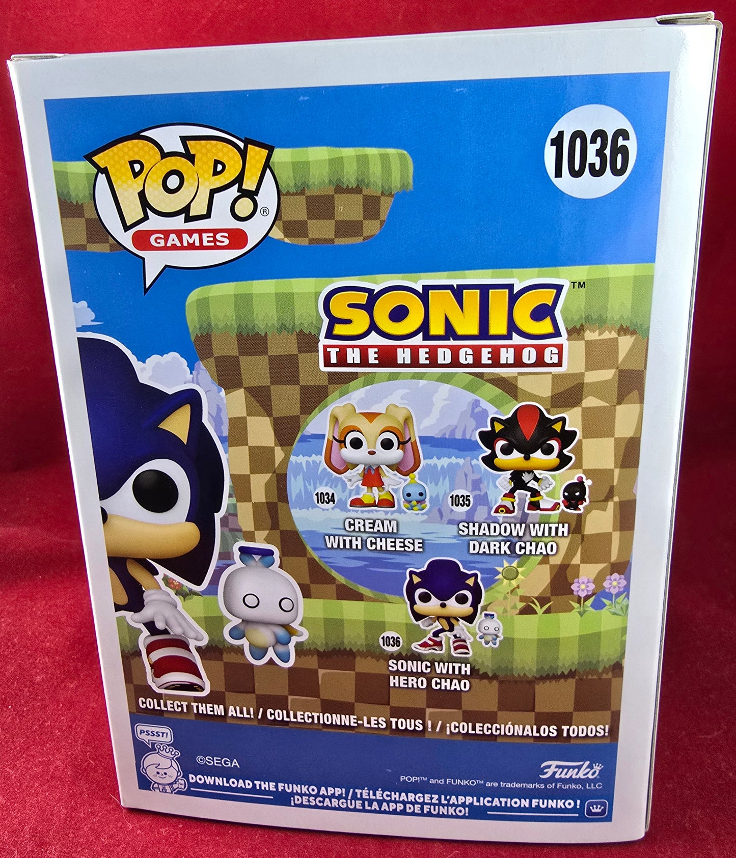 Sonic with Chao funko # 1036 (nib) With pop protector