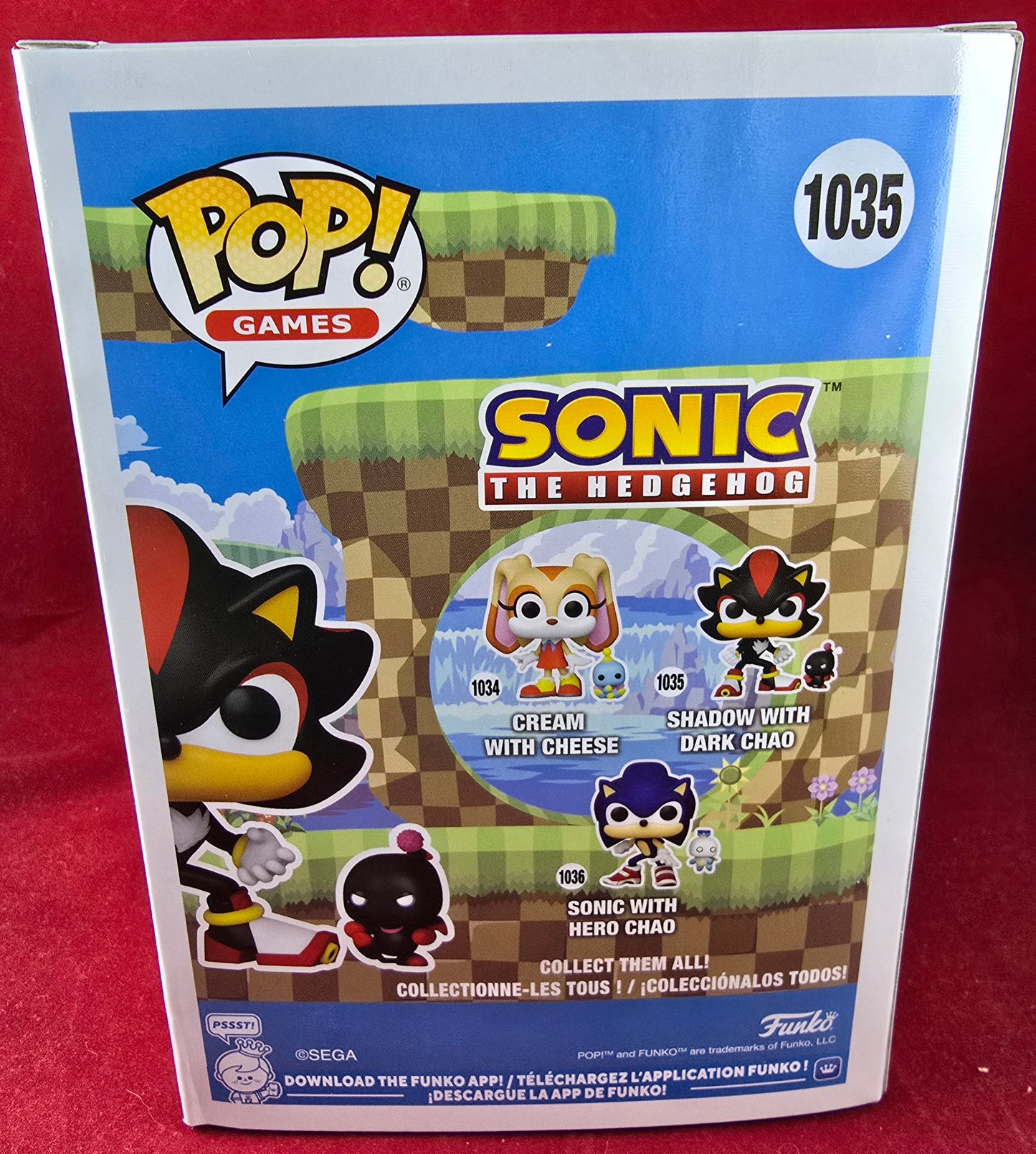 Shadow with dark chao funko # 1035 (nib) With pop protector
