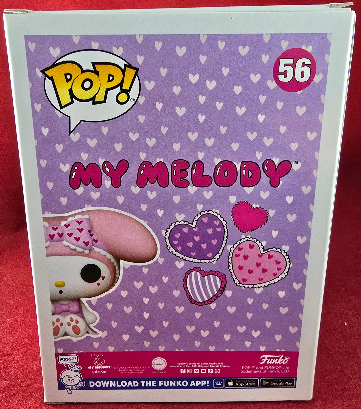 My Melody hot topic exclusive funko # 56 (nib) With pop protector