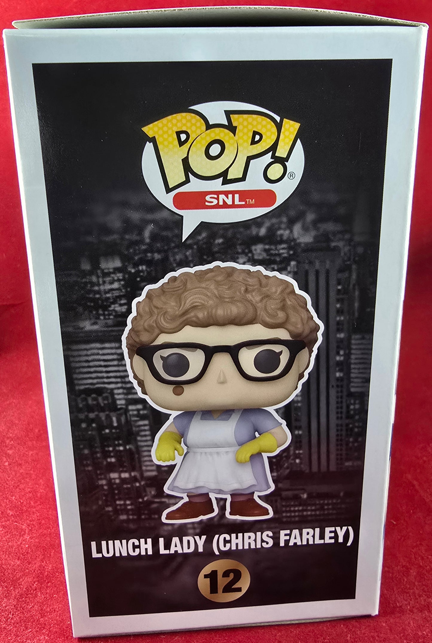 Lunch lady (Chris Farley) target exclusive funko # 12 (nib) with pop protector