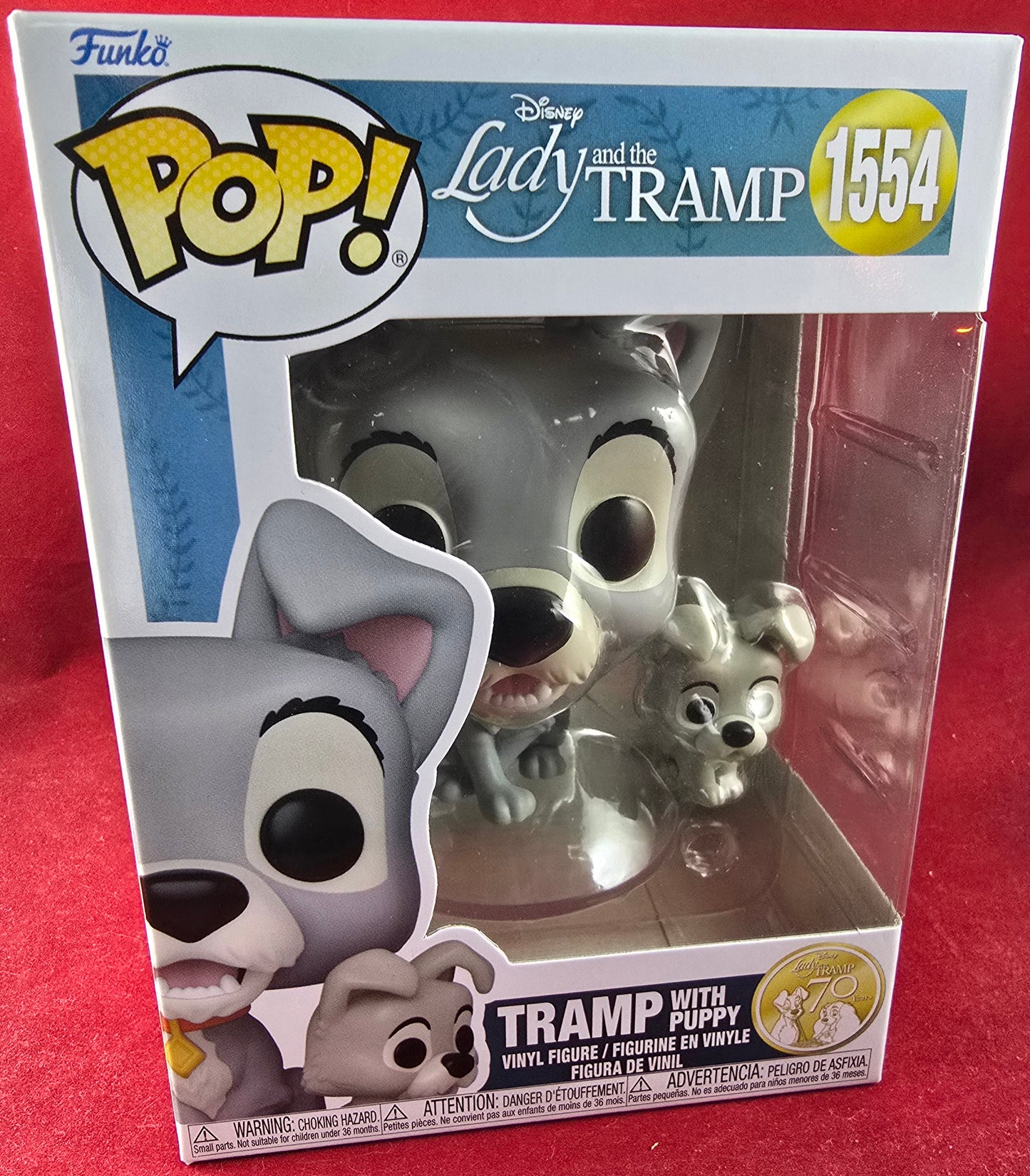 Tramp with puppy funko # 1554 (nib) With pop protector