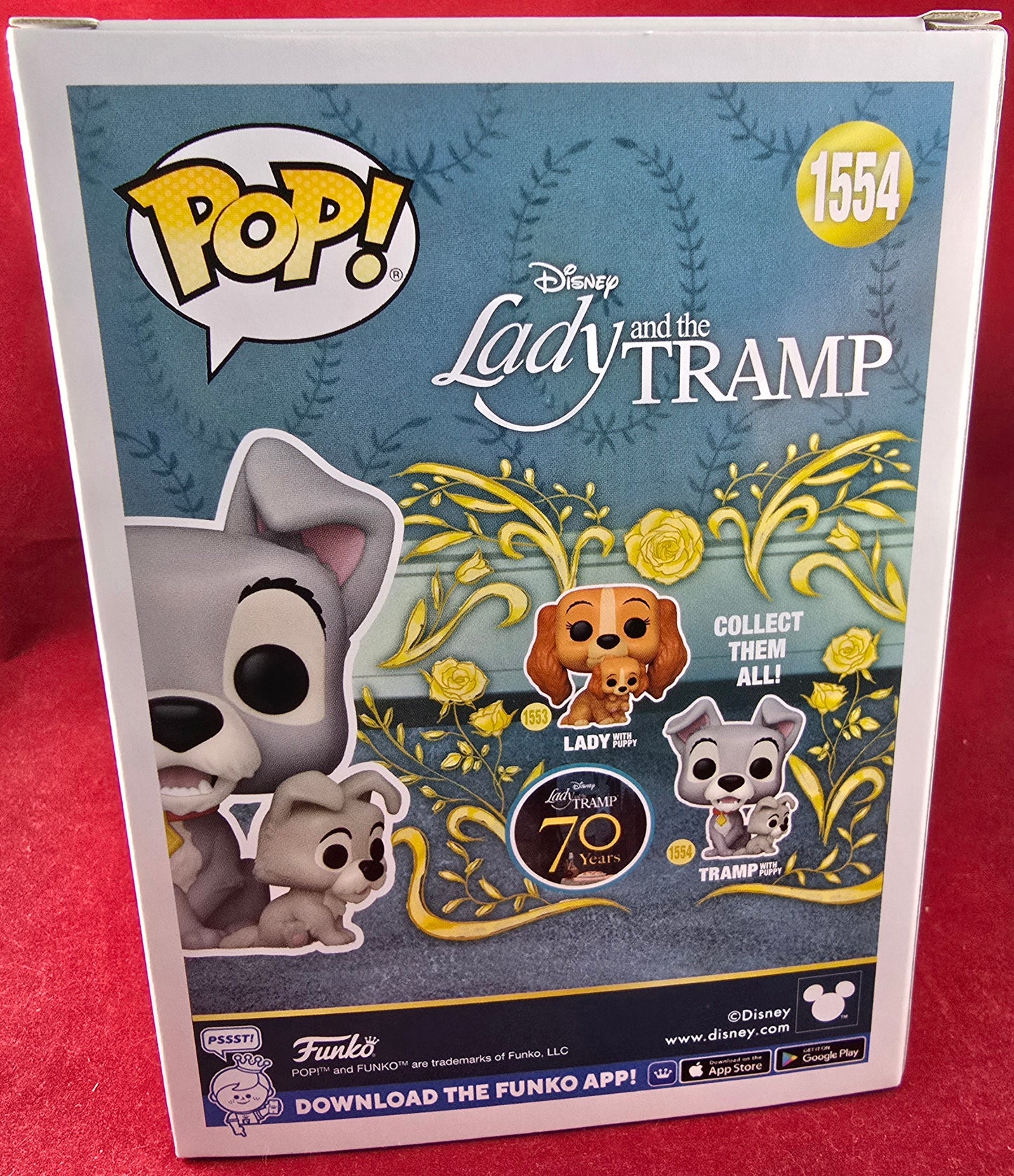Tramp with puppy funko # 1554 (nib) With pop protector