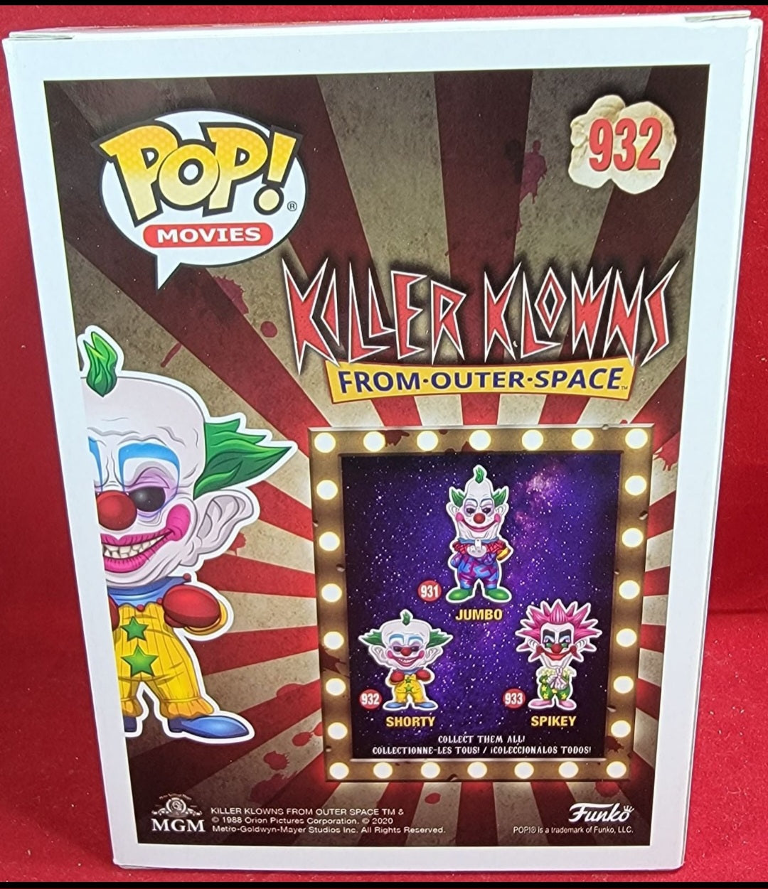 Shorty from killer klowns funko # 932 (nib)