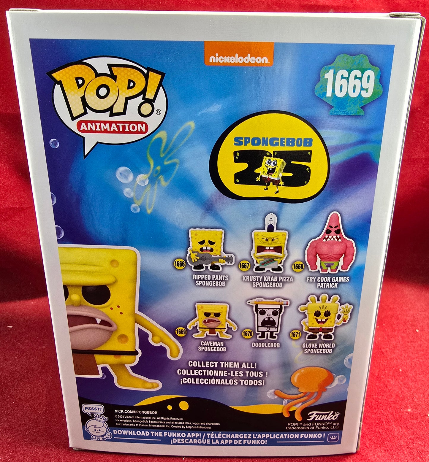 Caveman SpongeBob funko # 1669 (nib) With pop protector