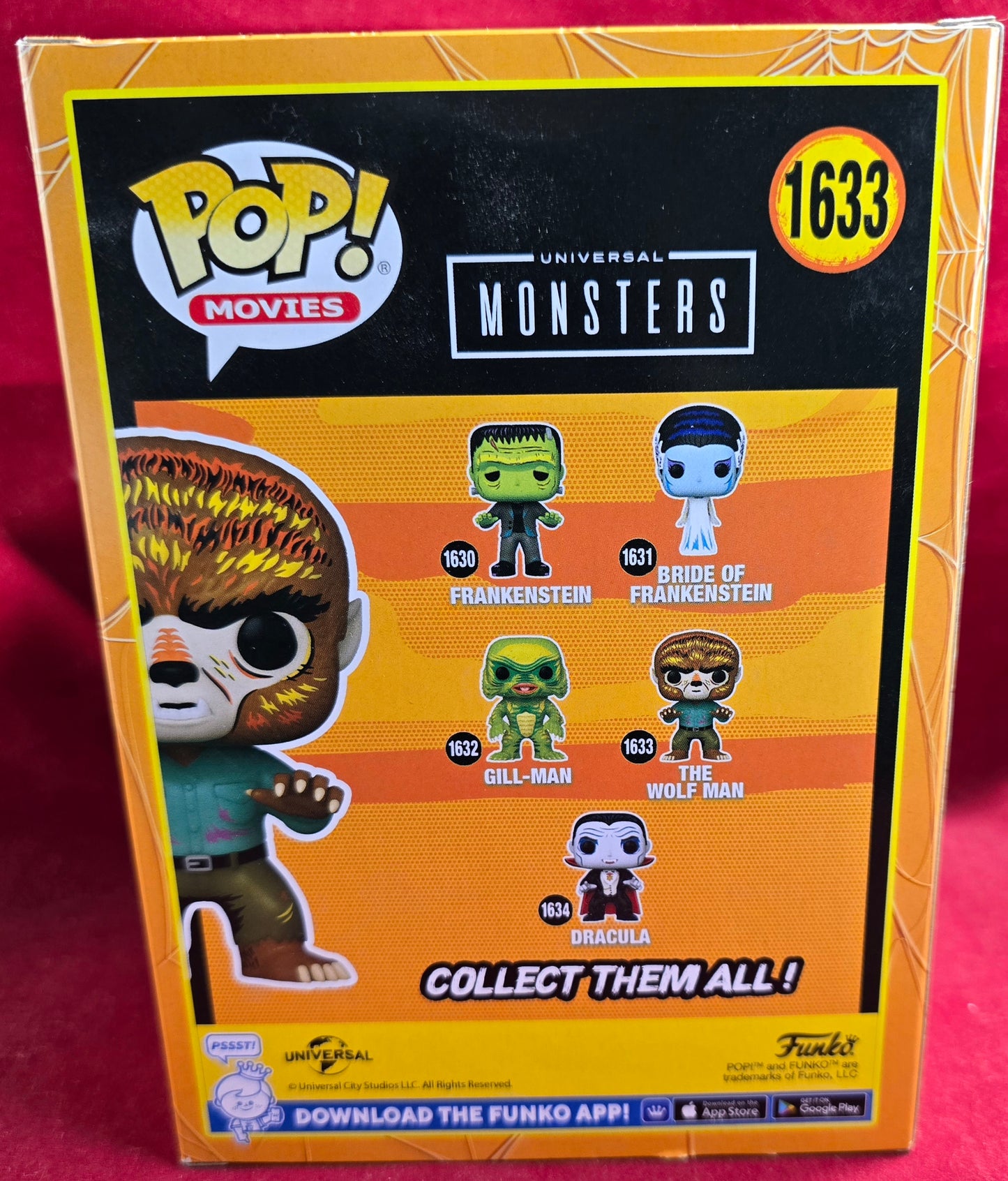 The wolf man funko exclusive # 1633 (nib) With pop protector