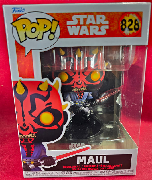 Funko POP! Star Wars Maul Shadow Lord Maul #  828  (Nib)
With pop protector