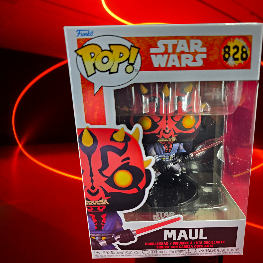Funko POP! Star Wars Maul Shadow Lord Maul #  828  (Nib)
With pop protector