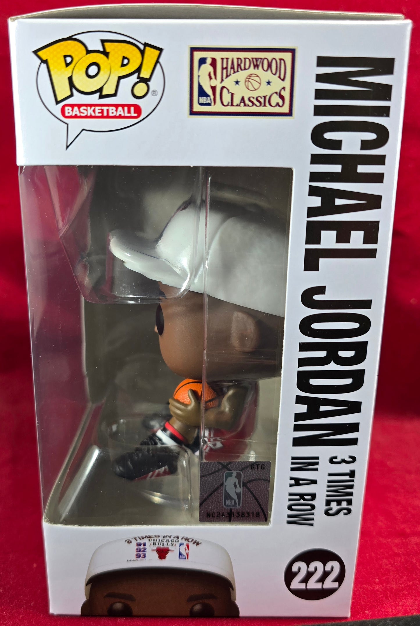Funko Pop! Michael Jordan 3 Times In A Row  Funko #222 (Nib) With Pop Protector