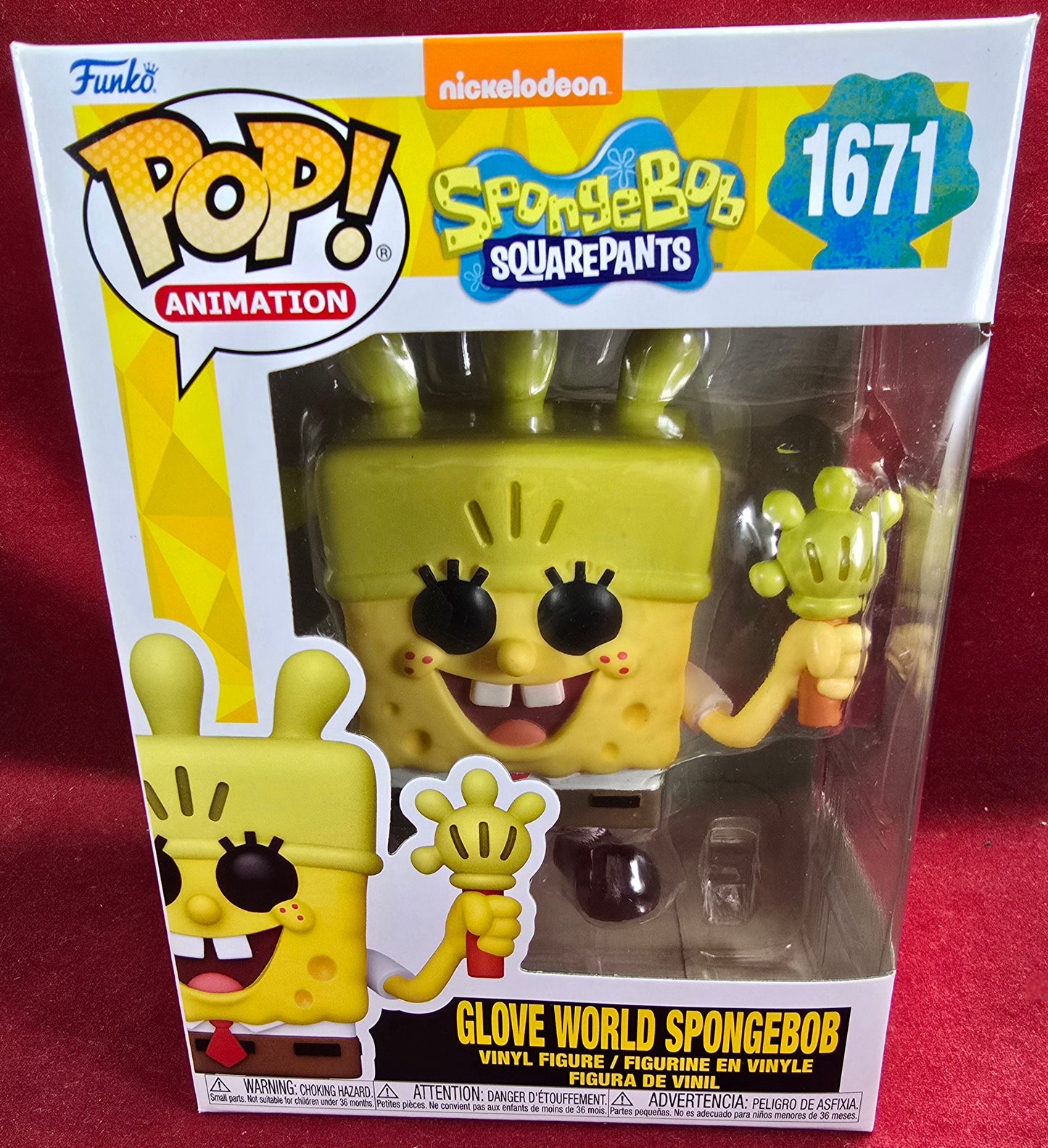 Glove world sponge bob funko # 1671 (nib) with pop protector