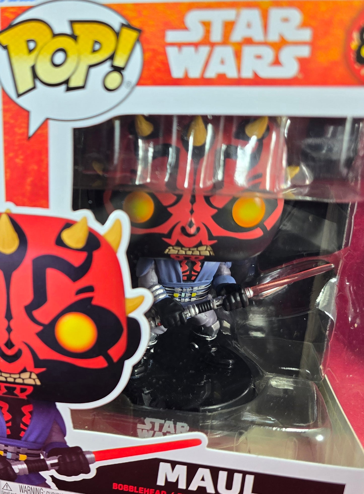 Funko POP! Star Wars Maul Shadow Lord Maul #  828  (Nib)
With pop protector