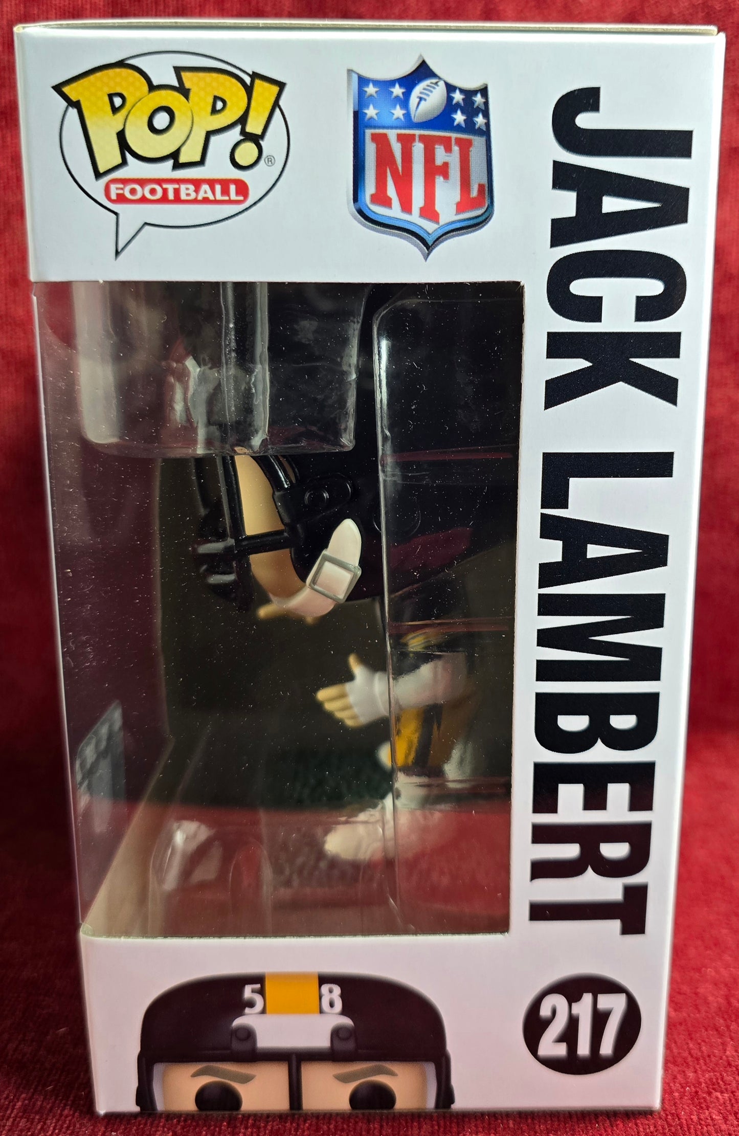 Funko POP! Football: Jack Lambert  # 217 (Nib)
With pop protector